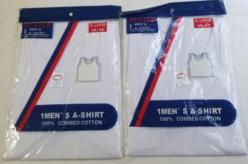 Men's A Shirt Size Extra Large 46-48 2 shirts showing both packages