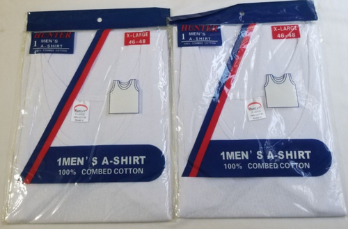 Men's A Shirt Size Extra Large 46-48 2 shirts showing both packages Men's A Shirt Size Extra Large 46-48 2 shirts showing both packages