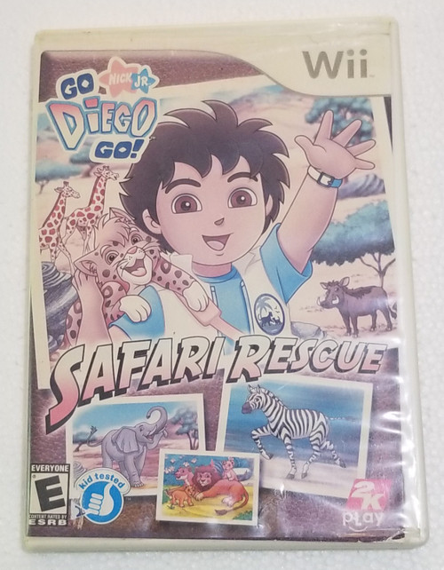 Go Diego Go Safari Rescue Nintendo Will Video Game front of game case
