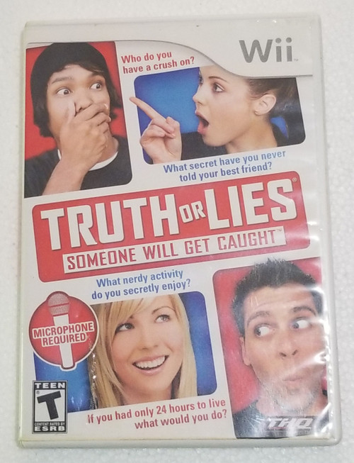 Truth or Lies Someone will Get Caught Nintendo Wii Video Game Complete front of the game case