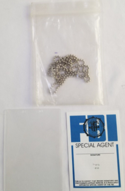 Special Agent Fbi child play badge with Chain showing the card with chain Special Agent Fbi child play badge with Chain showing the card with chain