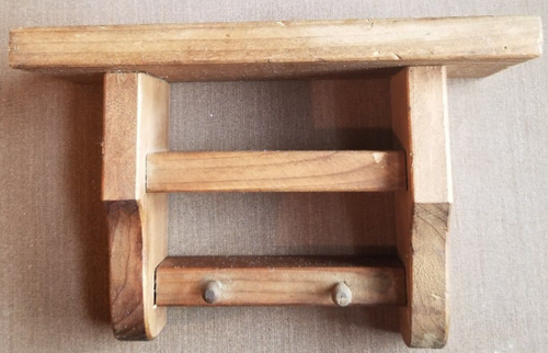 Rustic Farm House style small wood shelf main picture of item.