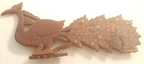 Beautiful wood carved peacock Unique figure main picture of the item Beautiful wood carved peacock Unique figure main picture of the item