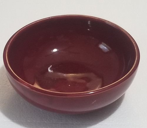Mccoy USA Pottery Burgundy Soup or Cereal Bowl main picture of the bowl Mccoy USA Pottery Burgundy Soup or Cereal Bowl main picture of the bowl