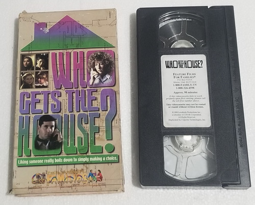 Who Gets the House? VHS Movie Video front of sleeve and video