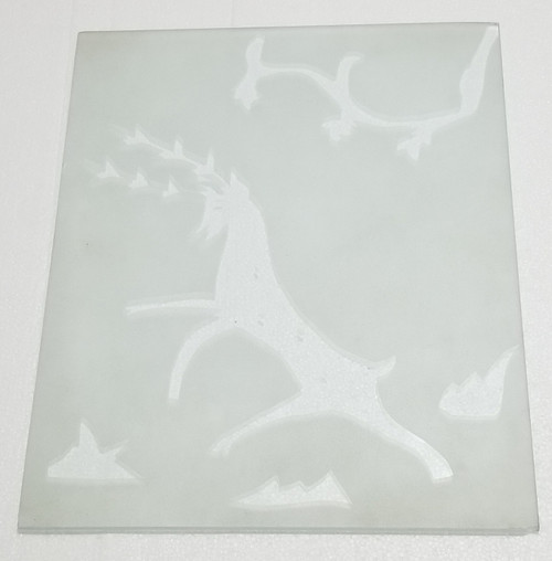 Reindeer deer frosted glass heavy duty main picture of it Reindeer deer frosted glass heavy duty main picture of it