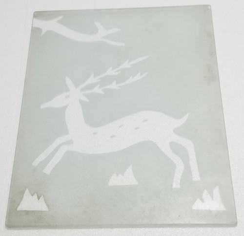 Reindeer deer frosted glass heavy duty galloping main picture of item Reindeer deer frosted glass heavy duty galloping main picture of item