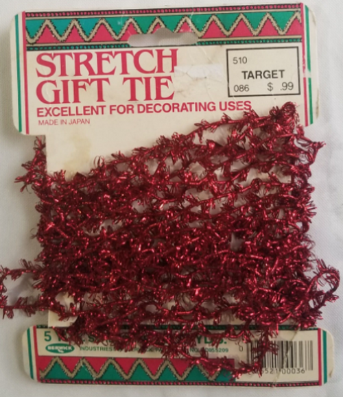 Stretch Gift Tie Red 5 Yards Berwick Industries Vintage main picture of item