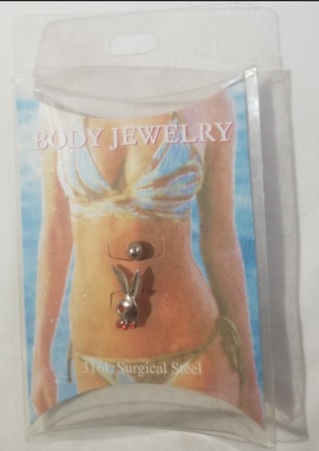 Bunny Rabbit Red Belly Button Ring Body Jewelry main picture of item