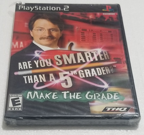 Are you Smarter than a 5th Grader? Make the Grade PS2 Playstation 2 game Sealed front of the game