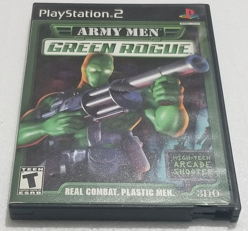 Army Men Green Rogue PS2 Playstation 2 Video Game front of the game case