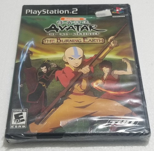 Avatar The Last Airbender The Burning Earth PS2 Sealed Video Game front of the game