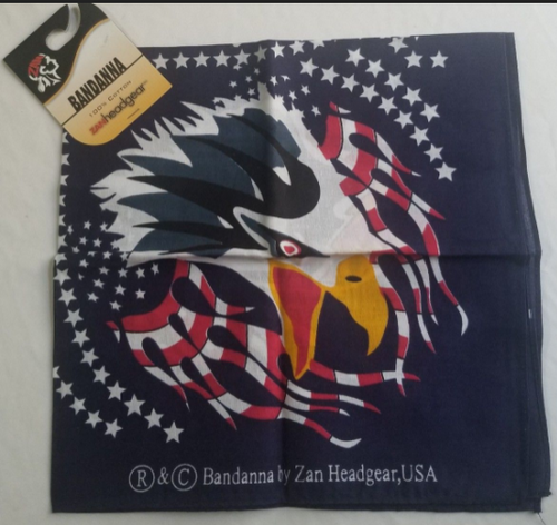 Patriotic American Flag & Bald Eagle Bandana Zan Headgear main picture of bandana