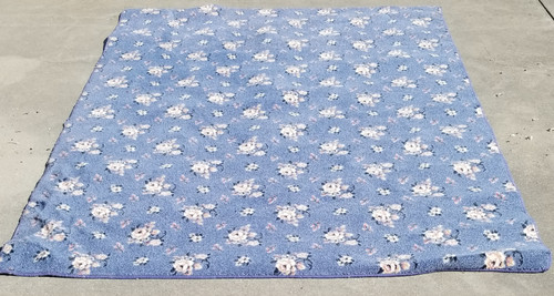 Milliken 6X9 Light Blue background flower floral carpet area rug main picture of the rug