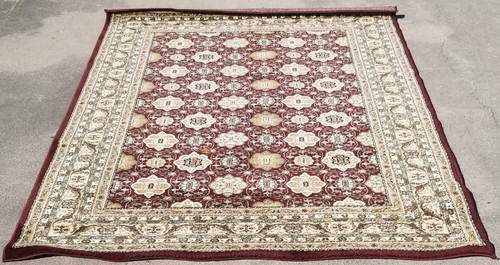 5X8 Atlas Carpet Weaving Area Rug Burgundy New Old Stock  main picture of rug