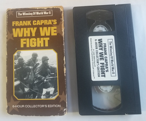 Frank Capra's Why We Fight vhs slip sleeve and tape shown