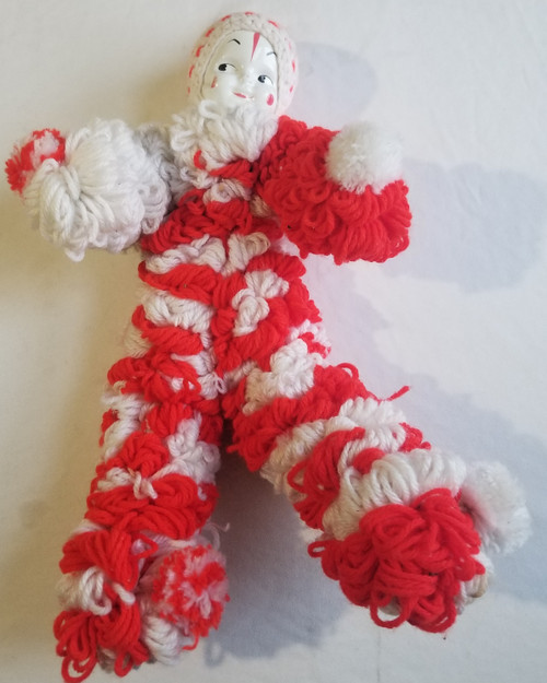 Clown toy unique possibly hand made front Clown toy unique possibly hand made front