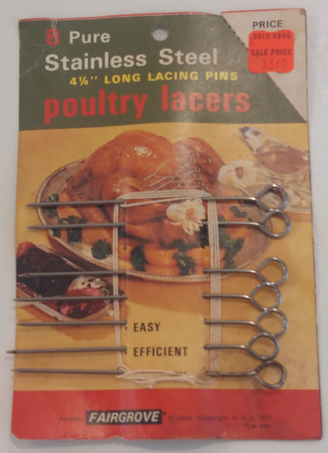 Stainless Steel 4 1/4 poultry lacers made japan