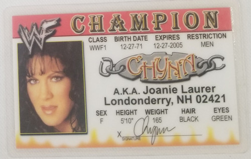 WWF Chyna aka Joanie Laurer Souvenir Novelty card front