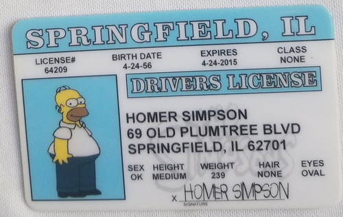 The Simpsons Homer Simpson souvenir novelty card front