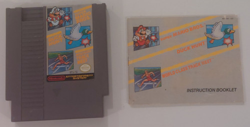 #1 Game that works on retron system and nes system with instruction book shown.