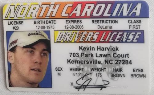 Kevin Harvick Nascar Driver #29 souvenir novelty card front