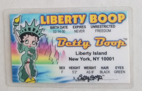 Liberty Boop Betty Boop Souvenir novelty card front