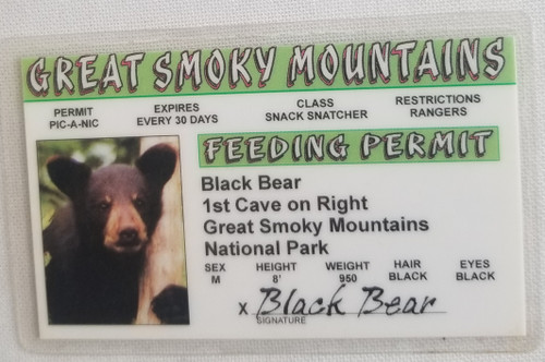 Great Smoky Mountains Feeding souvenir novelty card front