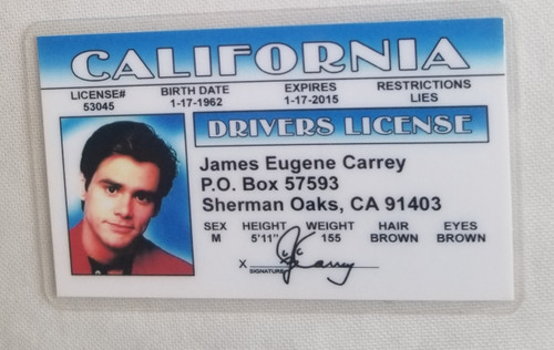 Jim Carrey novelty card front