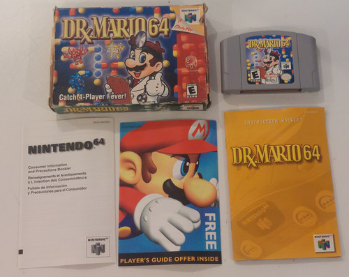 Game Box, Game Cartridge, Instruction Book, and Pamphlets shown