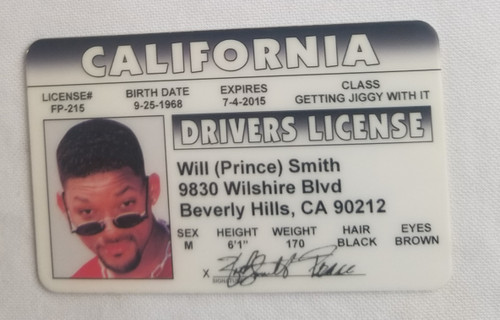 Will Smith Men in Black Star souvenir novelty card front