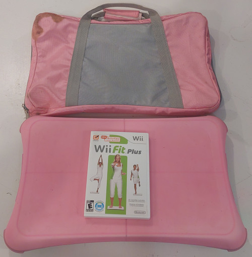 Travel Bag Will Fit balance Board with cover and Wii Fit Plug Game shown which is everything you will receive.