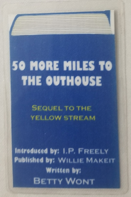 50 more miles to outhouse souvenir novelty card front