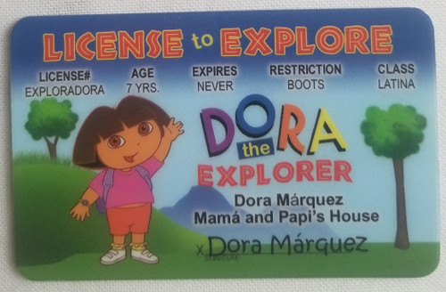 Dora the Explorer Souvenir novelty card front