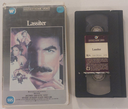 Front of clamshell and VHS tape shown