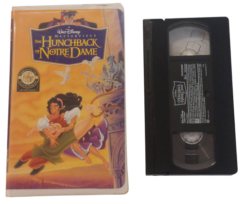 Front of clamshell case and tape shown