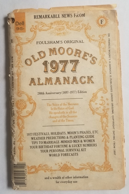 Old Moore's 1977 Almanack front cover