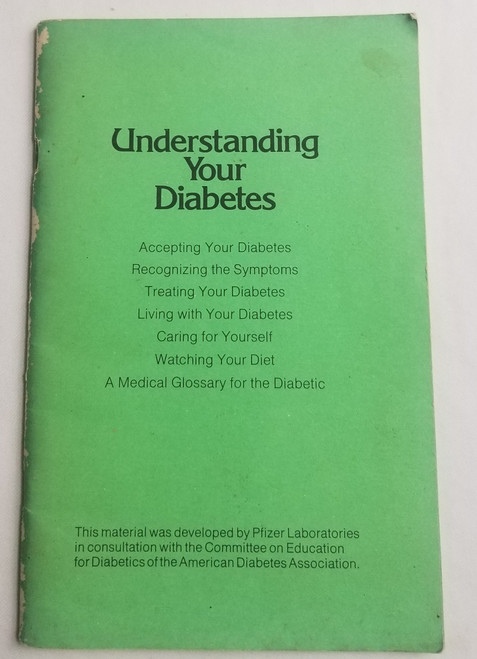 Understanding Your Diabetes 1978 Pfizer Book front cover
