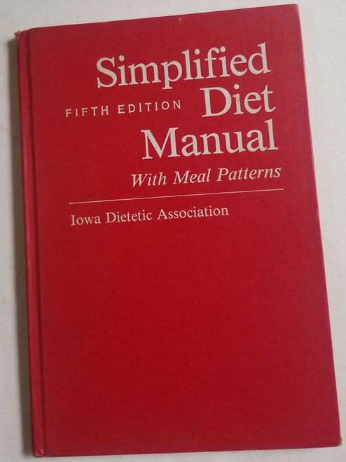 Simplified Diet Manual Iowa Dietetic Book front cover