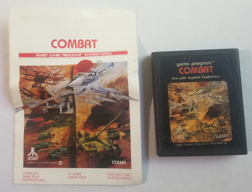 Combat Atari 2600 video Game with Instruction booklet game and instruction booklet
