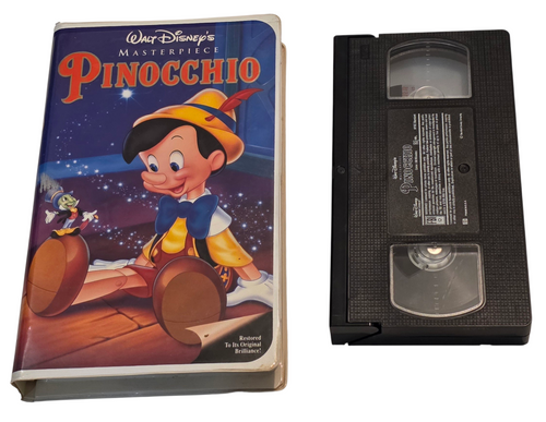 Front of clamshell case and tape shown