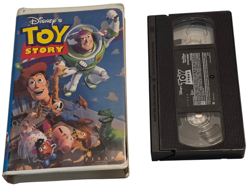 Front of clamshell case and tape shown