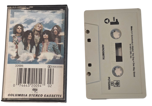 Front of cassette tape case shown and side 1 of tape