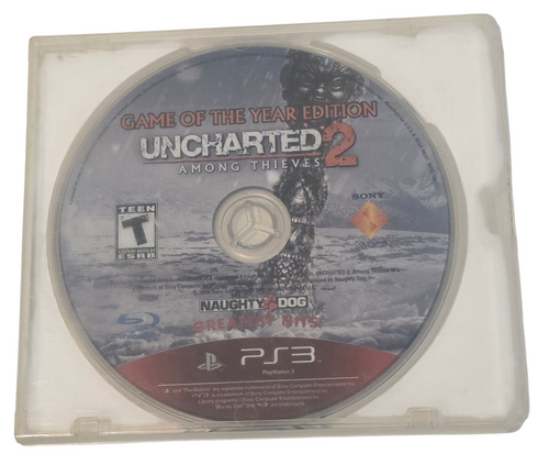 Front of game case shown with disc