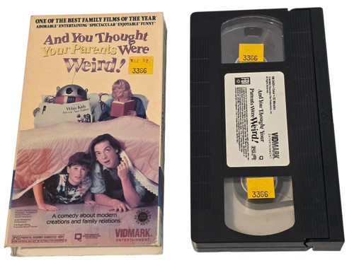 Front of VHS slip sleeve and tape shown