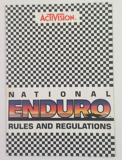 Enduro Atari 2600 Instruction book manual only front