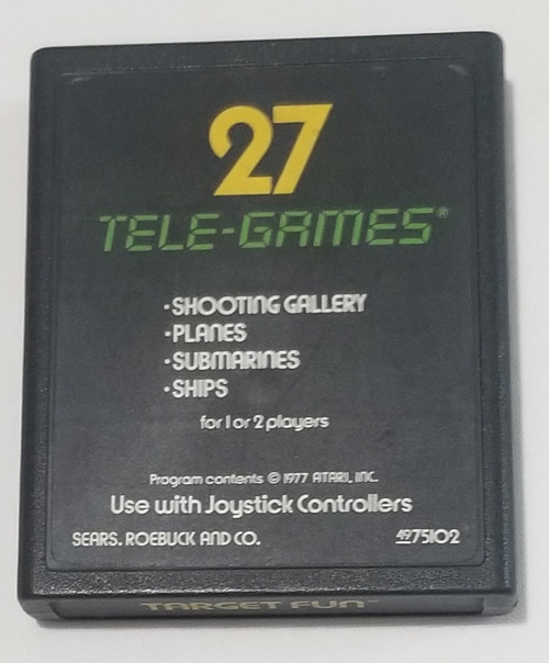 Target Fun Tele Games Atari 2600 Video Game yellow 27 front