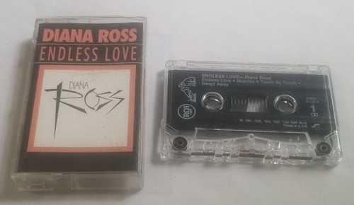 Diana Ross Endless Love Cassette Tape Complete front of case and side 1 of tape