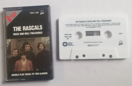 The Rascals Rock and Roll Treasures PDK 2 1106 Cassette Tape front of case and side 1 of tape