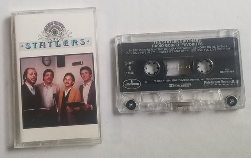 The Statler Brothers in Radio Gospel Favorites Cassette Tape front of case and side 1 of tape